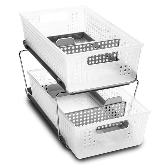 CADDY madesmart Organizador Extraíble de Dos Niveles Frost