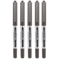 Uni-Ball - Bolígrafos Rollerball Eye Micro Ub-150 Negros (Paquete De 5)