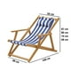 thumbnail image 2 of Silla De Playa Reposera Plegable De Lona Y Madera Exteriores - Azul, 2 of 5