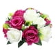thumbnail image 5 of 26cm Realista Artificial Rose Flowers Ball 15 Cabezas Decoración De Ramo De Boda Blanco Púrpura, 5 of 5
