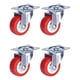 thumbnail image 1 of Ruedas Giratorias Multifuncionales Sillas Muebles Set X4 Ruedas Rojo, 1 of 5