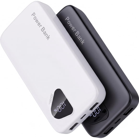 Banco de energía FancyBean 20000 mAh Pack de 2 con cables integrados