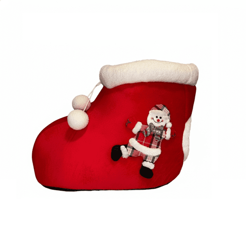 Genérico - Cama Mascota Bota Muñeco De Nieve Color Rojo