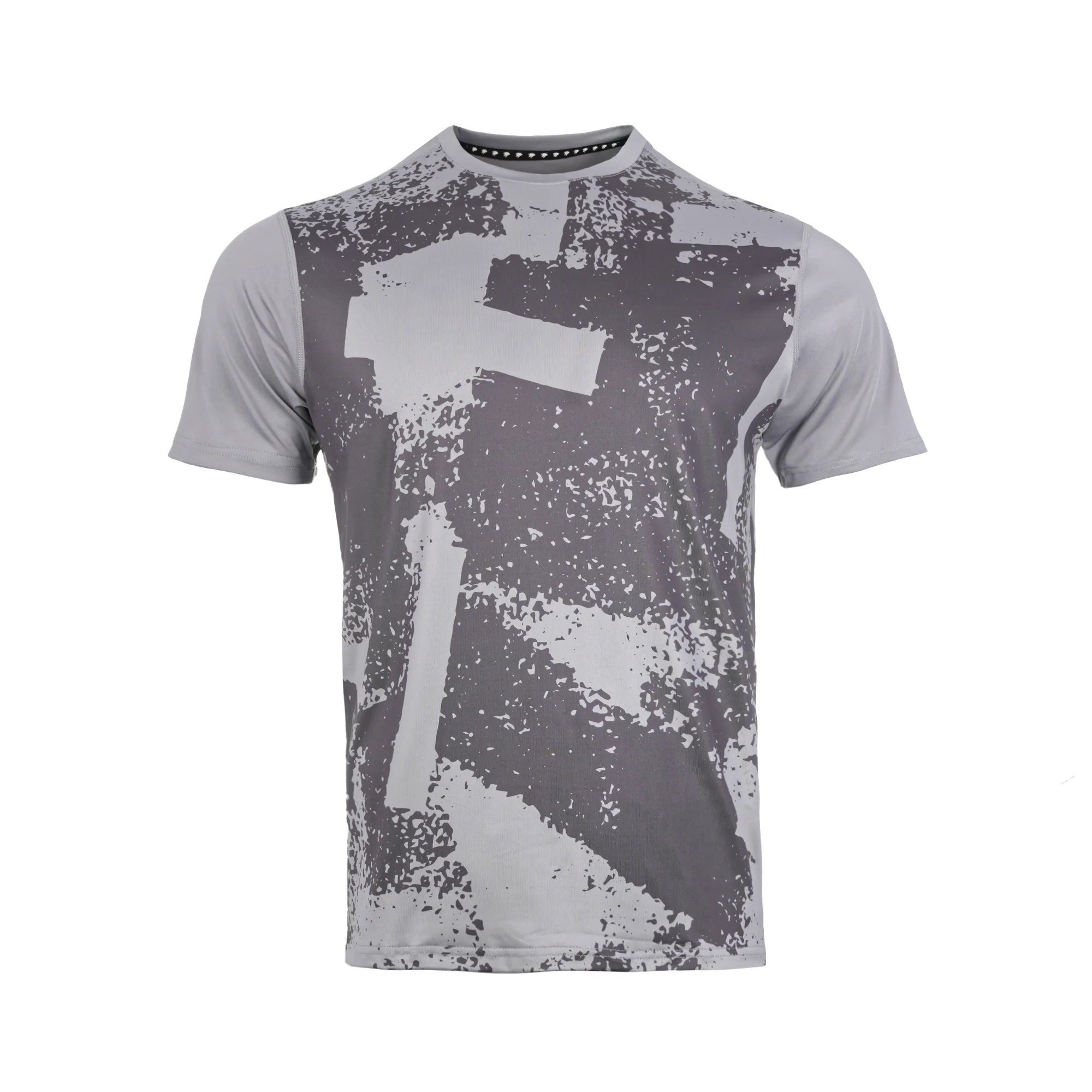 Polera Tilki Print Poly Temel Gris Tenis Padel