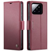 Caseme Tipo Cartera Xiaomi 14 Con Cierre Magnético, Rfid, Tarjetero, Soporte, Carga Inalámbrica