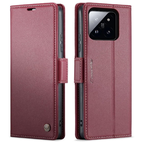 CaseMe tipo cartera Xiaomi 14 con cierre magnético, RFID, tarjetero, soporte, carga inalámbrica