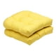 thumbnail image 2 of 2 Cojines De Asiento De Mimbre De Color Liso Con Respaldo Redondo, 48 Cm, Color Amarillo, 2 of 2