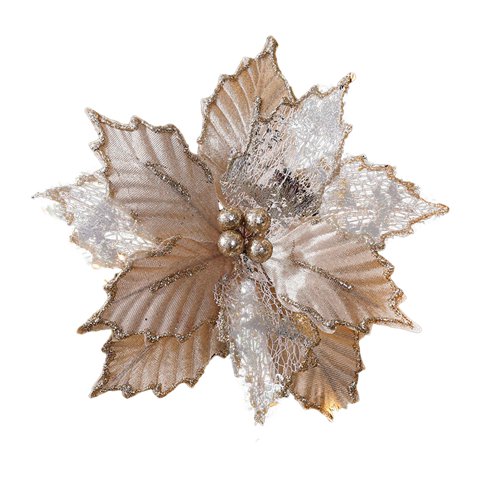 Bothyi - Flores Artificiales De Pascua De Navidad, Flores De Navidad Simuladas Para Fiesta, Champán