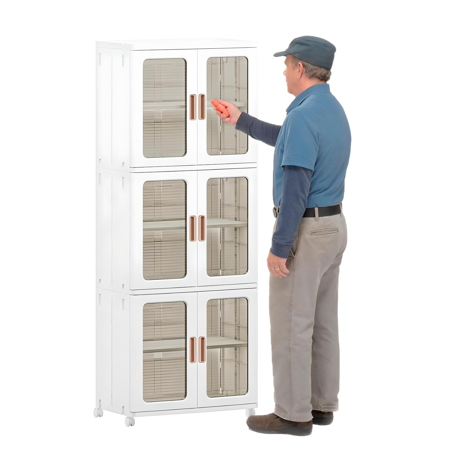 Prochef - Armario Plastico 2 Cuerpos 3 Niveles 65x39x172 Cm