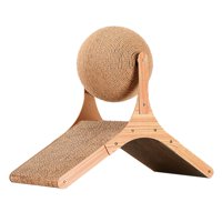 Ioensy - Juguete Interactivo Para Mascotas Resistente Al Desgaste De Bola Giratoria Para Rascar Gatos De Sisal