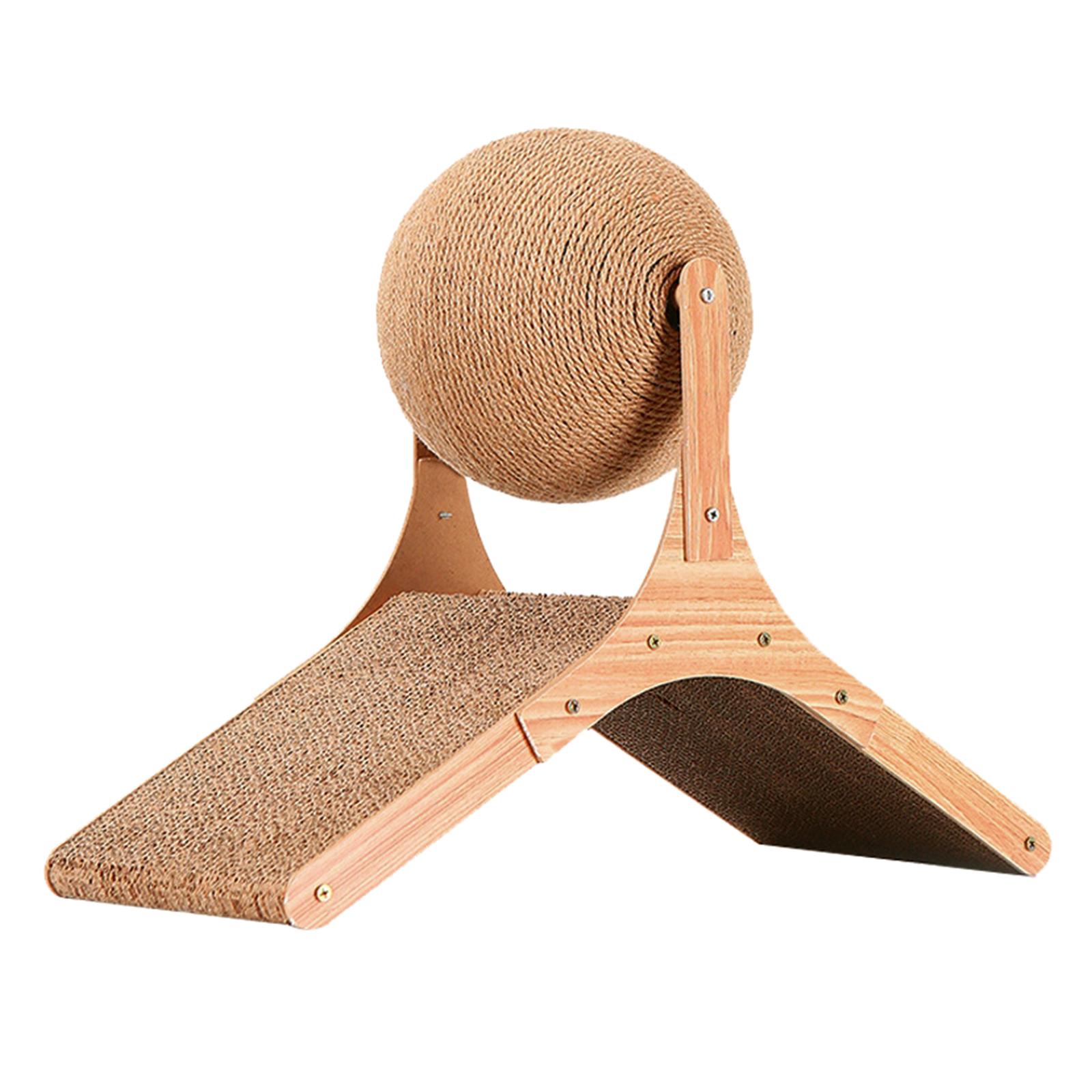 Ioensy - Juguete Interactivo Para Mascotas Resistente Al Desgaste De Bola Giratoria Para Rascar Gatos De Sisal