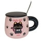 thumbnail image 1 of Tazón Diseño De Gatos + Tapa, Cuchara Mug, Kawaii, 1 of 3