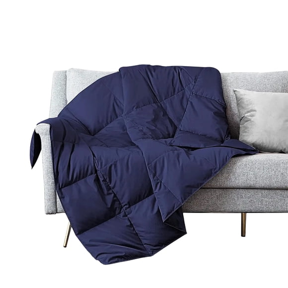 Manta puredown® Soft Feather Plum de 50 x 70 cm, color azul marino