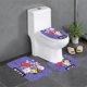 thumbnail image 1 of BT21 Juego de 3 alfombras de baño de coral fleece: tapete de baño + alfombra de inodoro en forma de U + funda de tapa de inodoro en forma de O, 1 of 6
