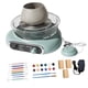 thumbnail image 5 of Mini Kit De Torno De Cerámica, Rueda De Arcilla Eléctrica Compacta Para Principiantes, Niños Y Adultos, Color Verde, 5 of 5