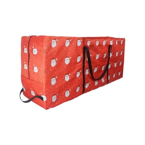 Bothyi - Bolsa De Almacenamiento Para Árbol De Navidad, Soporte Para Guirnalda, Colgantes, Suministros Para Fiestas, Cabeza De Papá Noel Roja