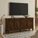 thumbnail image 1 of 65.2" Mid Century Modern Sideboard Buffet Cabinet with Storage, Symmetrical Geometric Accent Coffee Bar Wine Bar Storage Cabinet, Large Console Table for Living Room/Entryway/Kitchen, Walnut, 1 of 3