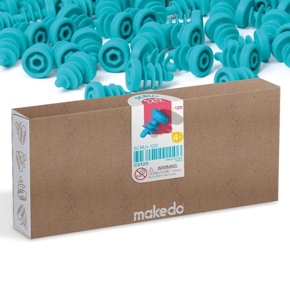 Set de Construcción de Cartón Makedo SCRU+ de 120 Piezas