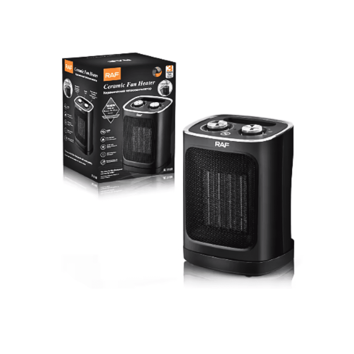 Genérico - Estufa Calefactor Ventilador Eléctrico 1800w Negro