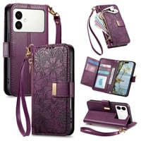 Funda Foxdock Cartera De Piel Sintética Para Foxdock Samsung Galaxy S26 Edge – Resistente A Golpes, Rfid – Púrpura