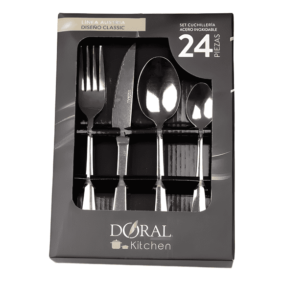 Cubiertos cuchilleria servicio set 24 pcs color dieño #5