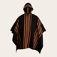 thumbnail image 1 of Poncho Clásico de Lana Premium OLKI - Negro Listado, 1 of 4