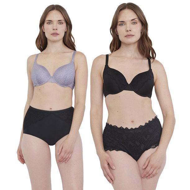 Sostén Mujer Bipack Copa C Negro/Gris Print Corona