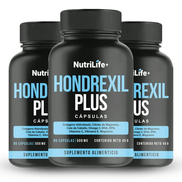 Pack X3 Hondrexil Plus Suplemento Nutrilife 270 Cáp Articulaciones