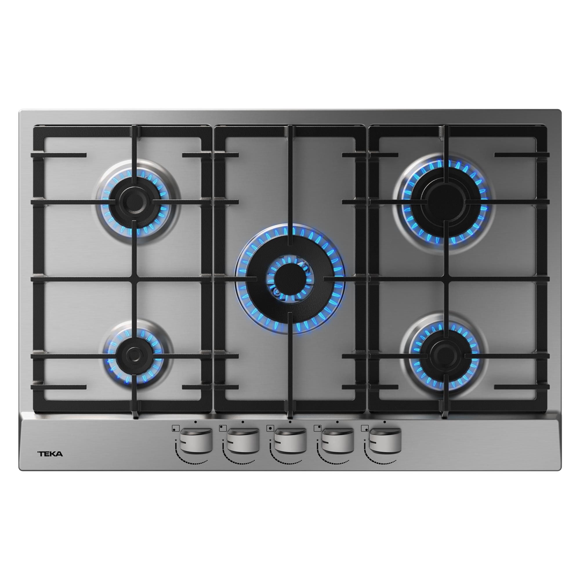Encimera Gas licuado 5 Quemadores Gsc 75330 Inox