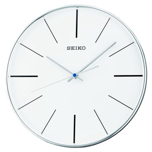 Reloj De Pared Seiko Qxa634Alh Con Carcasa Analógica De Cuarzo Plateado