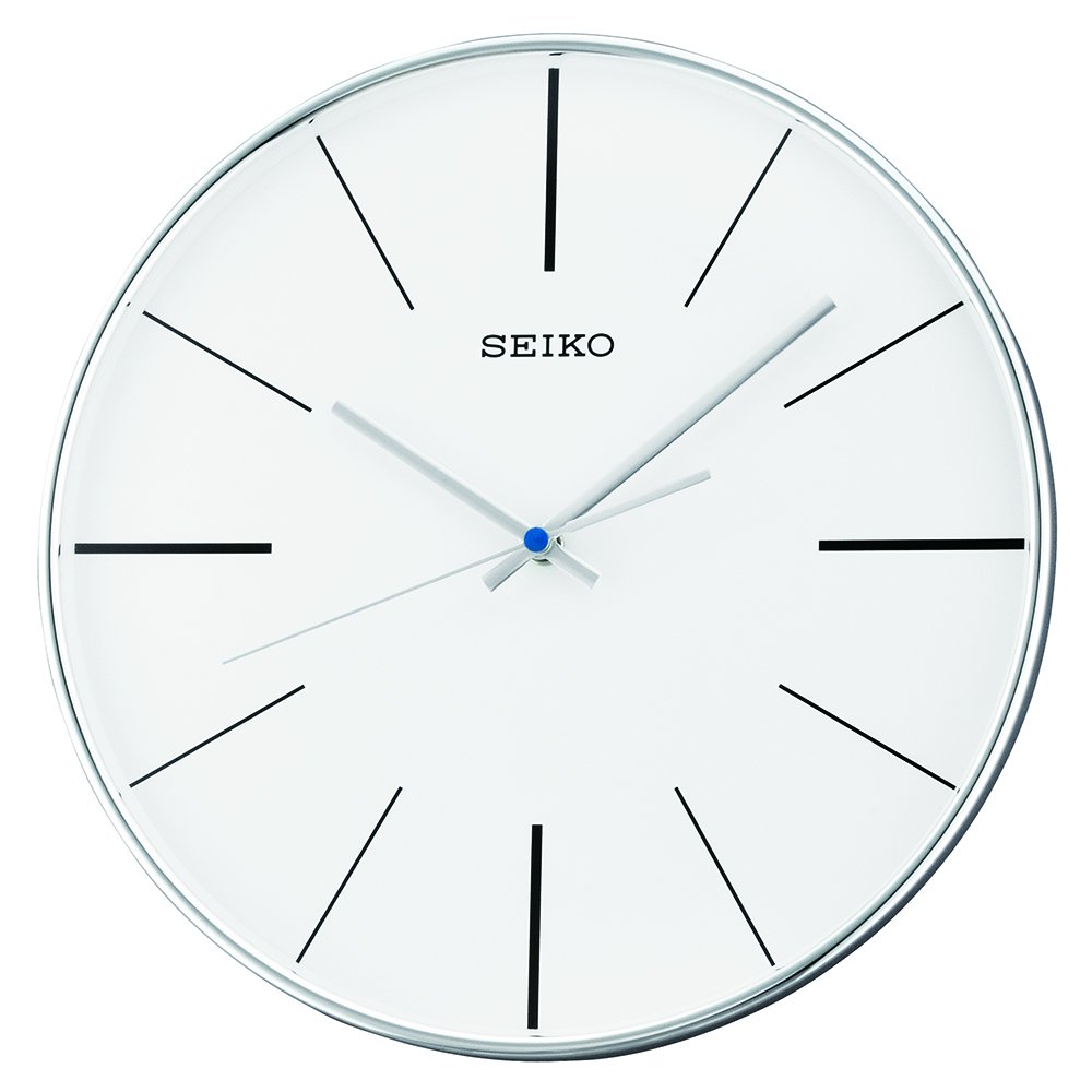 Reloj De Pared Seiko Qxa634Alh Con Carcasa Analógica De Cuarzo Plateado