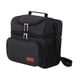 thumbnail image 4 of Bolsa De Almuerzo Con Aislamiento, Bolsa Bento De Comida De 2 Capas Para Mujeres Que Viajan, Acampan, Negro, 4 of 5