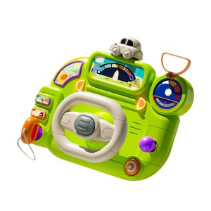 Magideal - Volante De Bebé, Cochecito De Juguete, Pequeño Conductor, Actividad Divertida Con Efectos De Sonido Y Música, Volante Musical Para Bebé De Juguete Verde