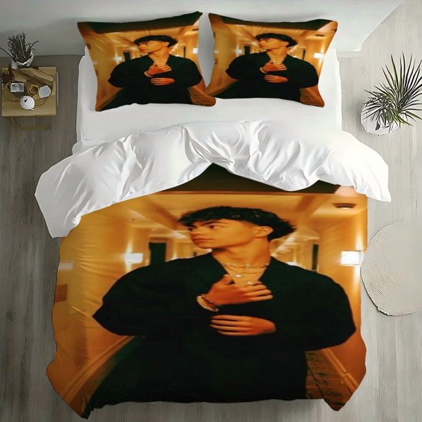 3pcs MB-Barton Warm Light Hallway Theme Printed Bedding Set Polyester Wear-Resistant Wrinkle-Free and Fade-Resistant