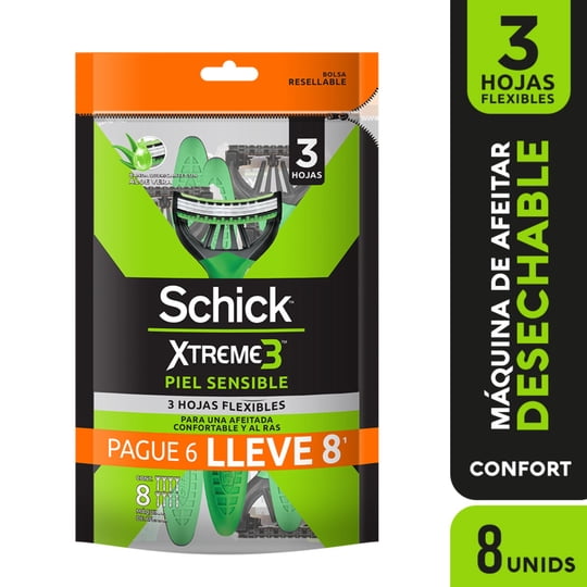 Máquina De Afeitar Xtreme 3 8 Un Schick