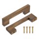 thumbnail image 1 of Uxcell 2 Paquete de Tiradores de Madera para Cajones, Tiradores de Gabinete de Madera Cuadrados de 4 Pulgadas con Tornillos para Cocina, Tocador, Armarios, Puerta de Alacena, Nogal Oscuro, 1 of 7