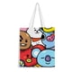 thumbnail image 1 of BT21 Bolso de tela con estampado de lienzo para mujer, bolsa de compras reutilizable y estética, con cremallera interior, regalo para mujer,40*40cm., 1 of 6