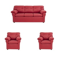 Muebles América - Living América 311 Cuero Auris Burdeo