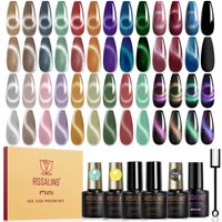 Set De Esmaltes De Uñas Rosalind Cat Eye Gel, 30 Unidades Con Capa Superior Base