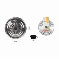 Genérico - Tapa De Acero Inox 28Cm