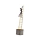 thumbnail image 1 of Escultura Abstracta Escaleras Pensador Decoración Creativa Para Estante Oficina De Pie, 1 of 5