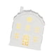 thumbnail image 3 of Figura de casa de pueblo navideña iluminada, centro de mesa, luz LED de noche, decoración navideña para escritorio festivo, chimenea , Techo Redondo, 3 of 5