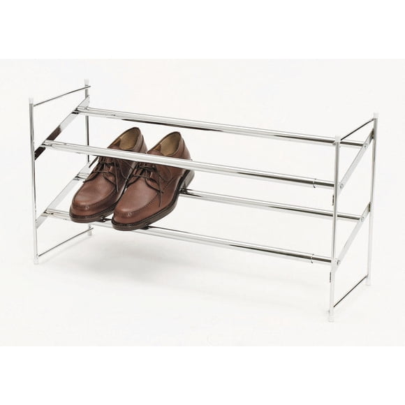 Zapatero Whitmor expandible y apilable de acero blanco