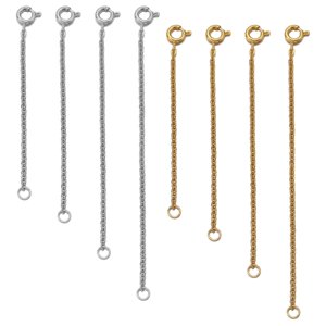 Magideal - Cadena De Extensión Con Cierres De Langosta Cadena De Extensores De Material Acero Inoxidable, Cadena De Cola Para Joyas De Bricolaje Reparación De , Color Mezclado 4 Color Mezclado 4 Piezas