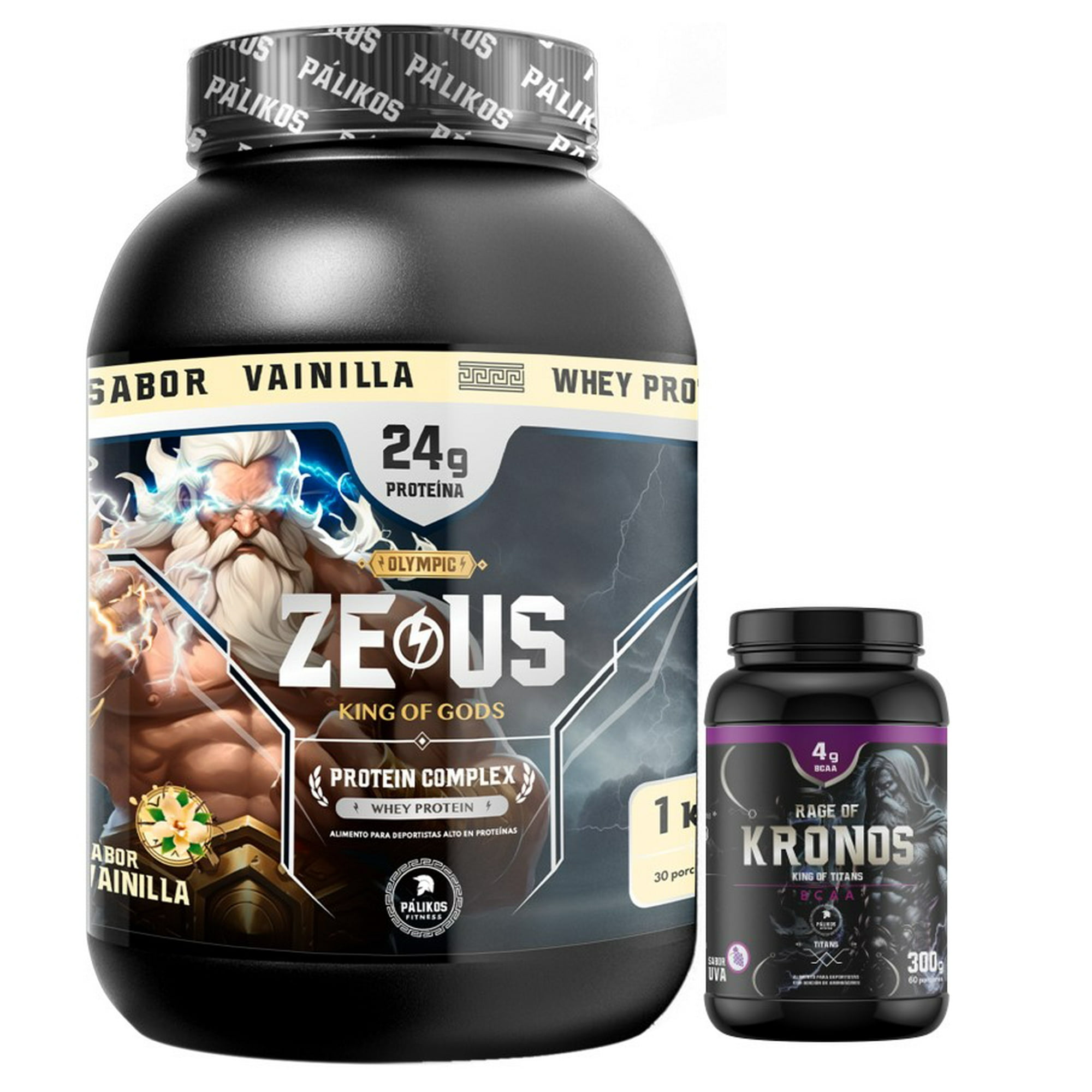 Palikos Fitness - Proteina Zeus Complex 1kg Vainilla + Kronos 300g