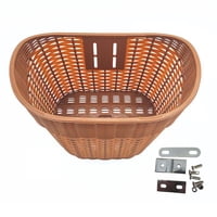 Magideal - Cesta Delantera Para Bicicleta Cesta Para Bicicleta Extraíble Para Niños Y Adultos Fácil De Instalar Portaequipajes Portátil De Estilo Vintage Cesta P S Marrón