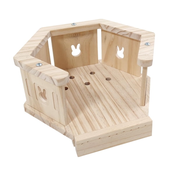 Casa para conejos, escondite para hámsteres, juguete de madera resistente para mascotas pequeñas, decoración de hábitat para hurones, animales pequeño Estilo C