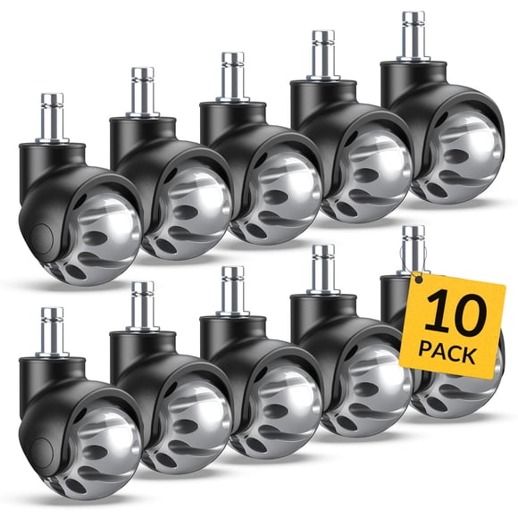 Ruedas para Silla de Oficina HOLKIE Paquete de 10 Ruedas de Goma de 5 cm