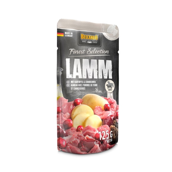 Display 12 unidades Alimento Super Premium Para Perros Sabor Cordero y Papas 125 GR