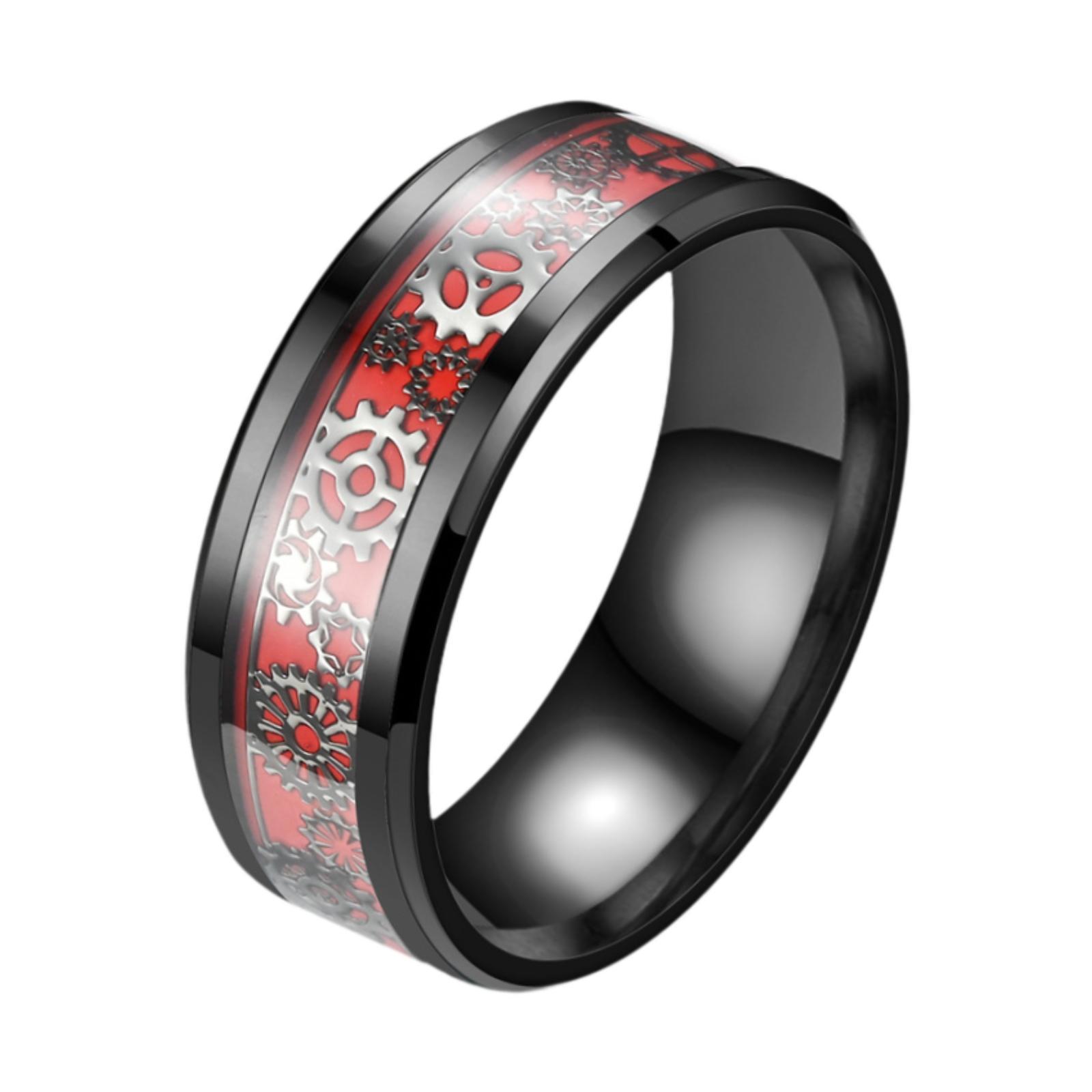 Magideal - Anillo Para Hombre, Joyería, Acabado Pulido, Accesorios De Vestuario, Incrustaciones De Engranajes Steampunk De Moda 12